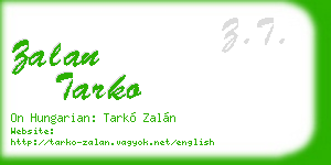 zalan tarko business card